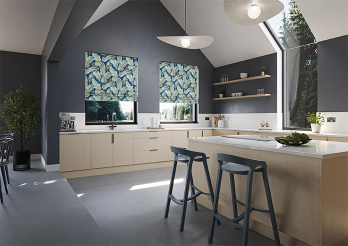 Nicobar, Blue Lagoon - Motorised Roman Blind - Image 6